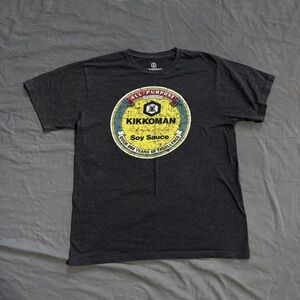 Charcoal Gray Kikkoman Soy Sauce Graphic T-Shirt Size M